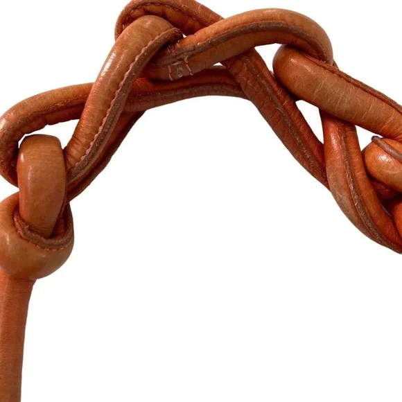 Sissirossi Orange Leather Shoulder Bag - Picture 10 of 11